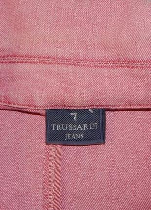 Пиджак из цветного денима trussardi (италия)8 фото