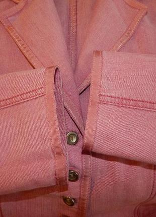 Пиджак из цветного денима trussardi (италия)9 фото