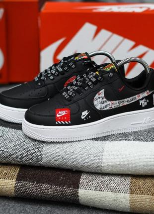 Кроссовки nike air force   just do it black-red