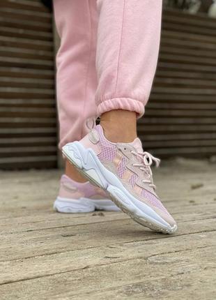 Жіночі кросівки adidas ozweego white pink 37-38-394 фото