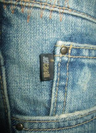 Крутые джинсы just cavalli (оригинал) с кожаными вствками4 фото
