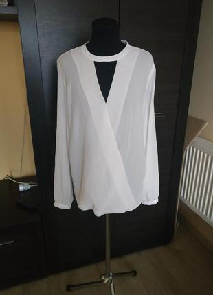 Красива біла блузка,блуза р. 48-50