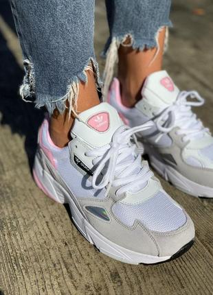 Adidas falcon beige pink sales