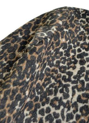 Стильное полу пальто в леопардовый анималистичный принт6 фото