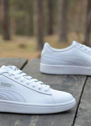 Оригинал puma идеальные базовые белые кожаные кеды puma сникерсы пума