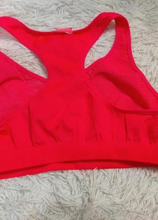 Спортивний топ \ безшовний sports bra \decathlon kalenji франція\р. м-386 фото