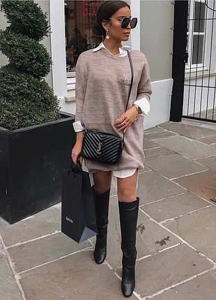 Кожаные сапоги zara