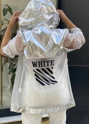 Крутой дождевик off white2 фото