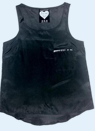 Черная блузка майка свободного летящего кроя, atmosphere