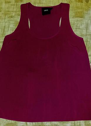 Блузка майка свободного летящего кроя, цвет марсала, asos