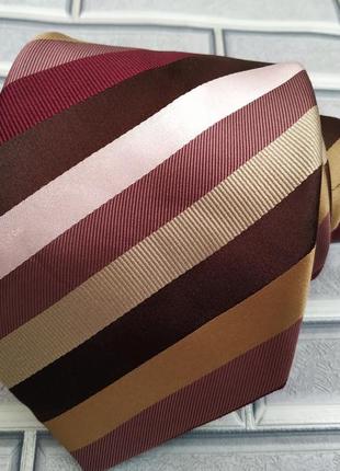 Шовкова краватка в смужку marks & spencer