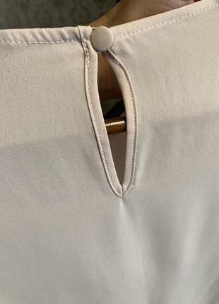 Блузка з коміром колір пудра4 фото