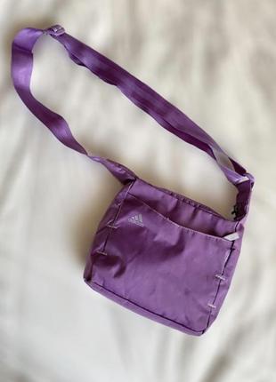 Спортивна сумка через плече фіолетова crossbody adidas1 фото