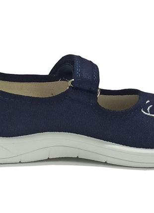 Текстильные тапочки waldi алина мяу синие капчики девочке дивчинки сменка р.30