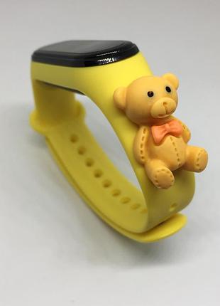 Ремешок mi band 3 mi band 4 мишка тедди жёлтый