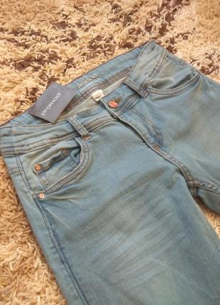 Синие стрейчевые зауженные джинсы promod pp m(38) распродажа остатков!4 фото