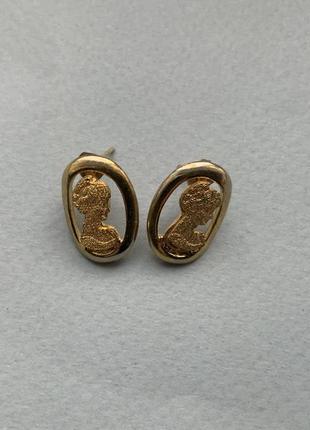 Серьги винтаж бижутерия сша