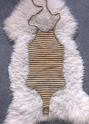 Боді стрінги відкрита спина зав'язки рубчик гумка смужка