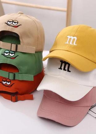 Дитяча кепка бейсболка m&m's (эмемдемс) з гнутим козирком, унісекс