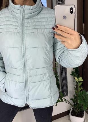 🧥стильная лёгкая тёплая мятная демисезонная куртка/нежно бирюзовая куртка дутик🧥
