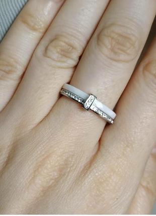 Кільце кольцо колечко біле керамика керамічне белое8 фото