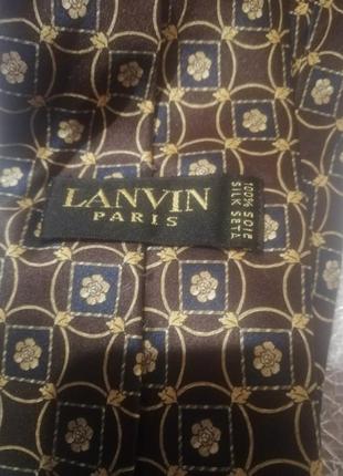 Lanvin paris шёлковый галстук.4 фото