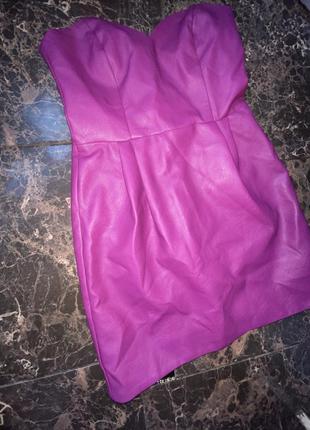 Сукня ліловий колір під груди корсетом кобзам3 фото