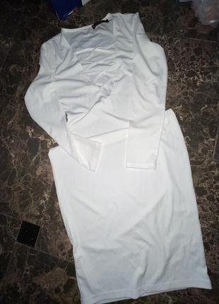 Платье длинное белое1 фото