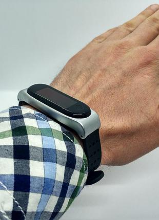 Ремешок miband 3 4 5 6 mijobs черный