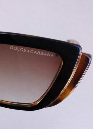 Очки в стиле dolce & gabbana  женские солнцезащитные модные узкие тигровые9 фото