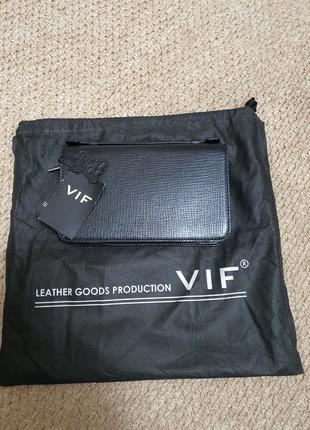 Шкіряна сумка клатч vif барсетка1 фото