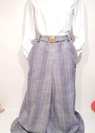 Роскошная люксовая юбка bogner с карманами хлопок + лен2 фото