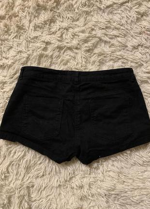 Шорты h&m чёрные джинсовые стильные короткие модные классные3 фото