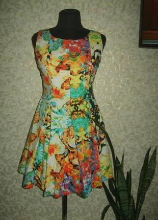 Яскраве котоновое сукня з кишенями ds dress