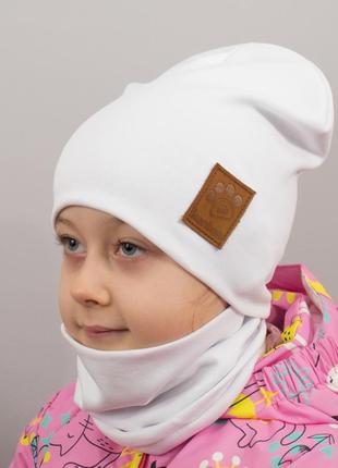 Детская шапка с хомутом "лапка" (2 размера - до 5 лет; от 5 до 12 лет)