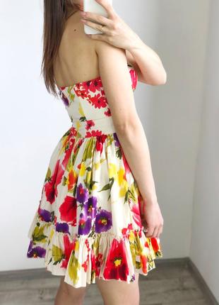 Красивое летнее молочное платье бандо в цветы 💐 1+1=32 фото