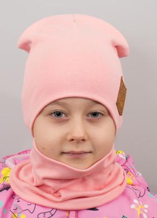 Детская шапка с хомутом "лапка" (2 размера - до 5 лет; от 5 до 12 лет)2 фото