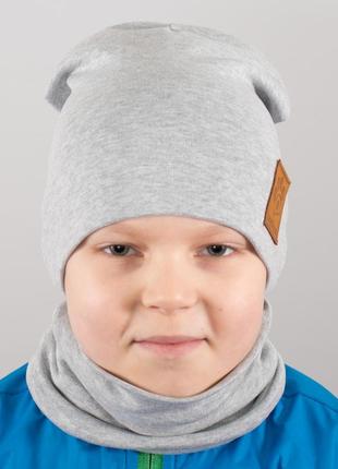 Детская шапка с хомутом "лапка" (2 размера - до 5 лет; от 5 до 12 лет)3 фото
