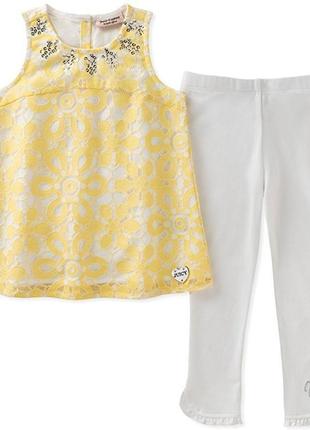 Костюм 2ка сукня туніка - легінси лосини juicy couture на дівчинку 2 роки