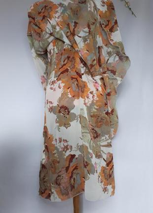 Короткое платье-сарафан двухслойное h&m (размер 36)6 фото
