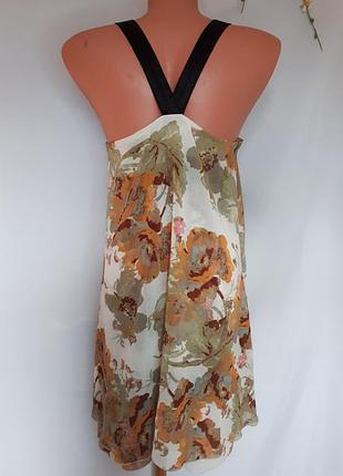 Короткое платье-сарафан двухслойное h&m (размер 36)