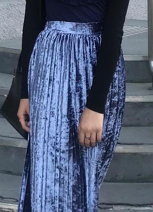 Гофрована (плісирована) спідниця довга