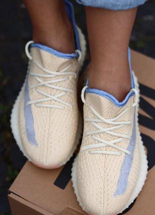 Жіночі кросівки adidas yeezy boost 350 v2 “linen“ reflective3 фото