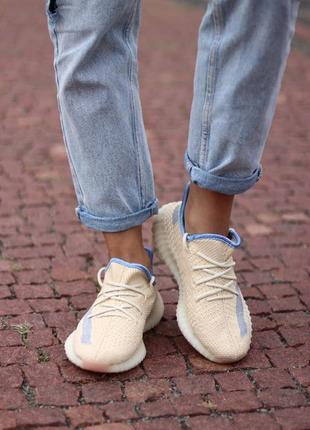 Жіночі кросівки adidas yeezy boost 350 v2 “linen“ reflective4 фото
