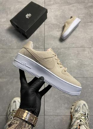 Женские кроссовки nike air force sage platform particle beige 37-38-39-40