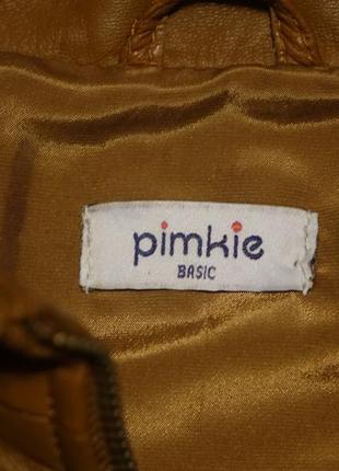 Мягчайшая короткая кожаная куртка карамельного цвета pimkie paris франция 10 р.3 фото