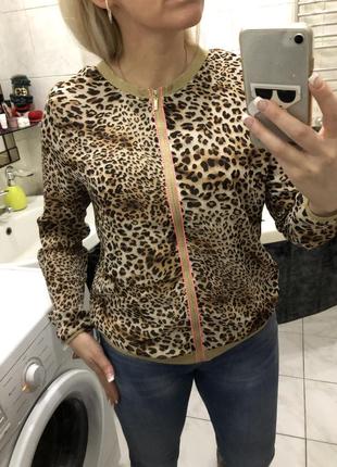 Кардиган бомбер на замке , animal print glamorous, оригинал