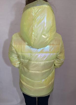 Демисезонная куртка желтая 116- 128 рост2 фото