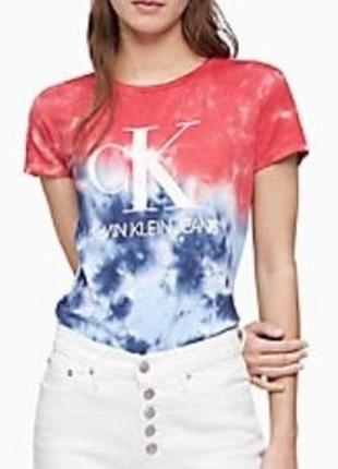 Футболка женская monogram logo tie-dye t-shirt