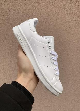 Adidas stan smith white, женские белые кроссовки адидас стен смит